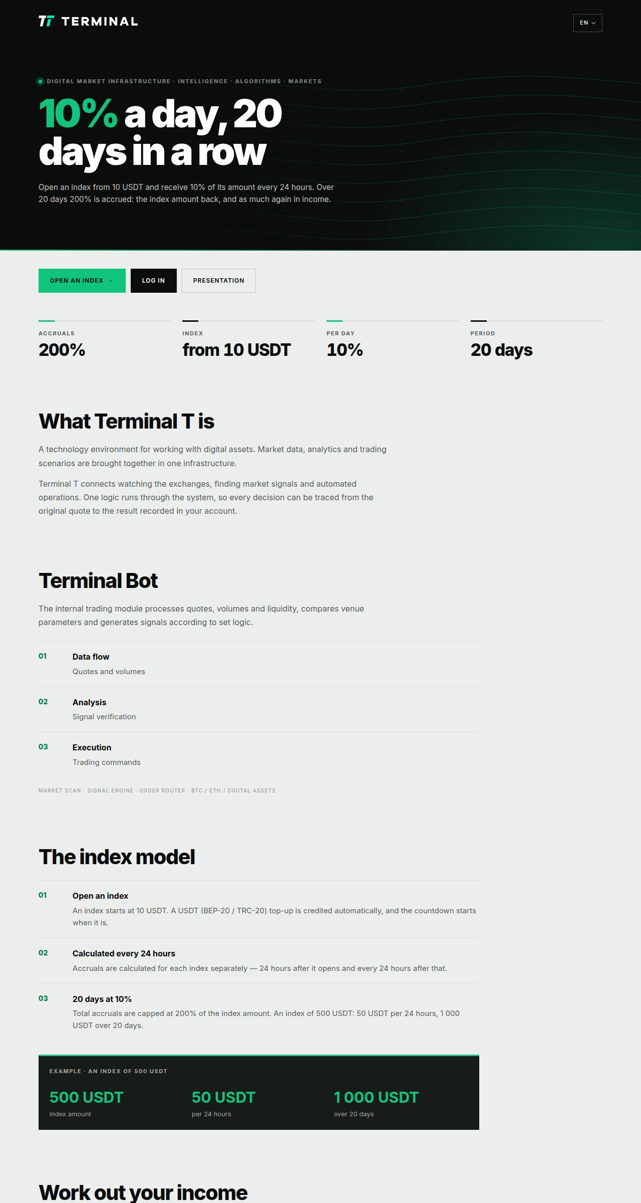HYIP project Terminal