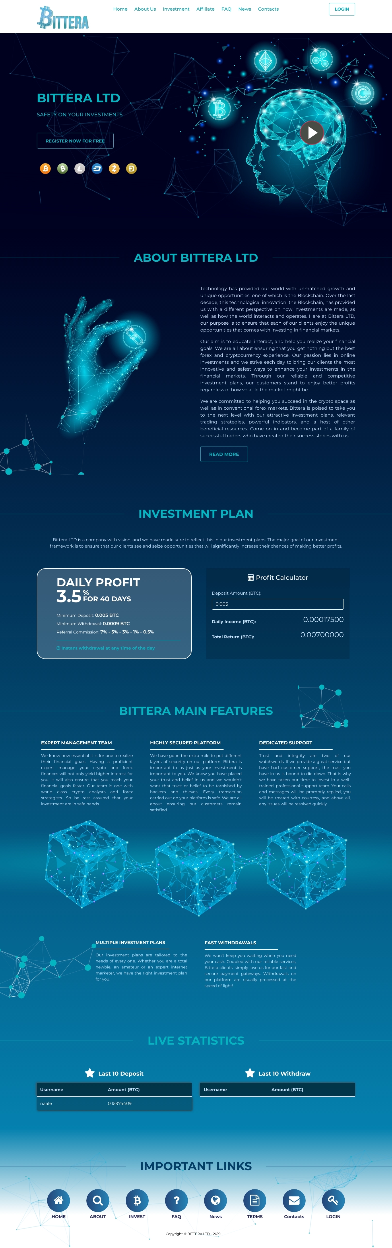Investment project Bittera