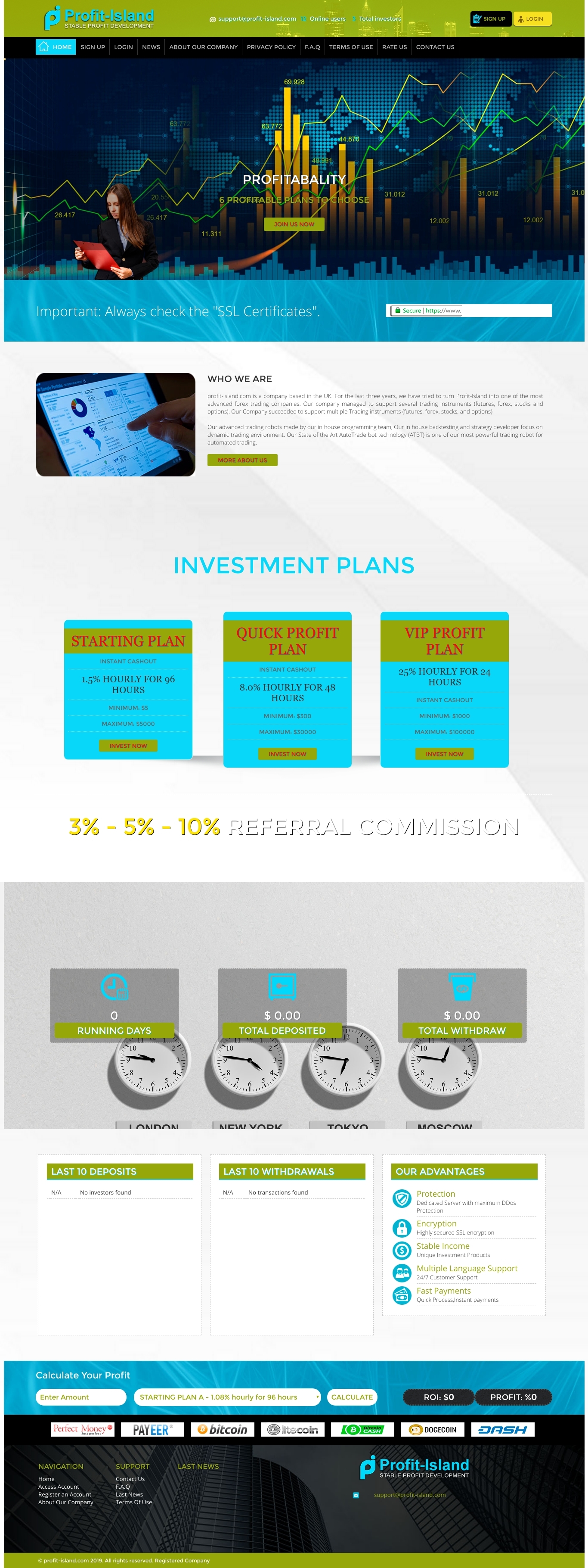 Gaming HYIP project Profit-island