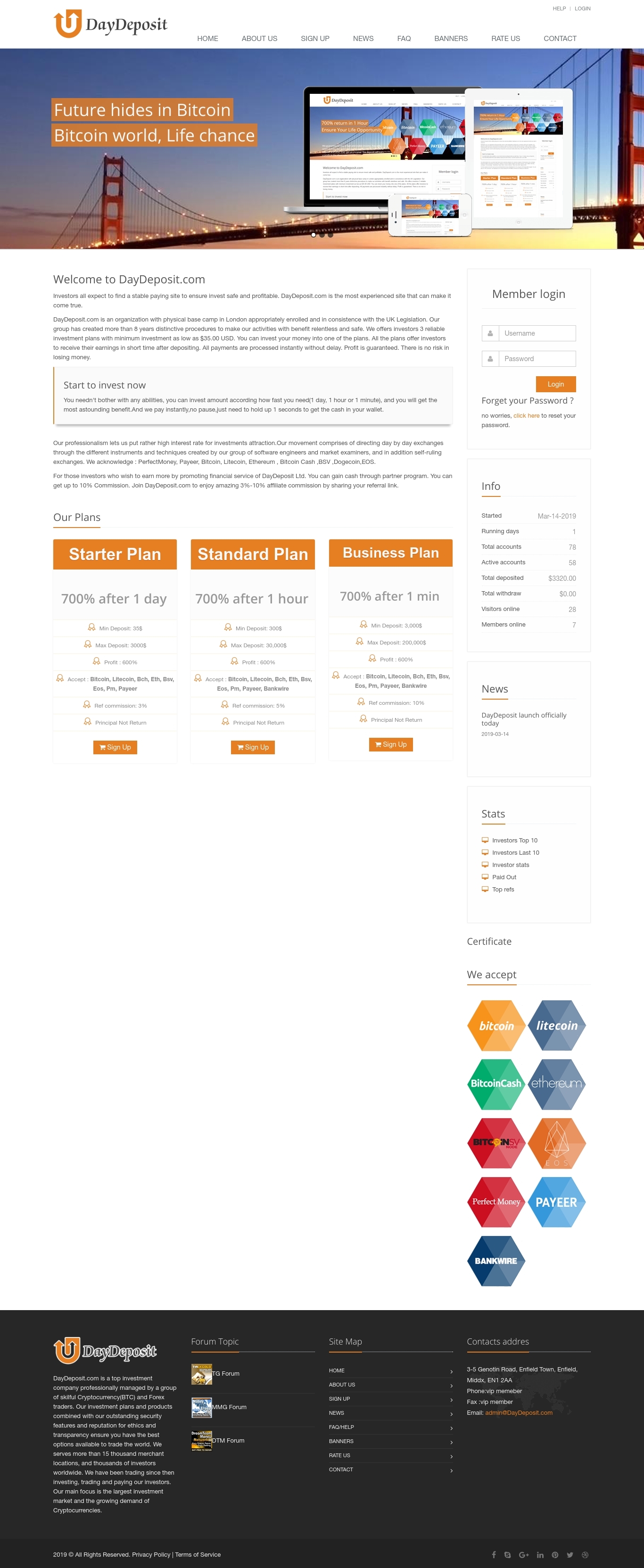 Invest project Daydeposit