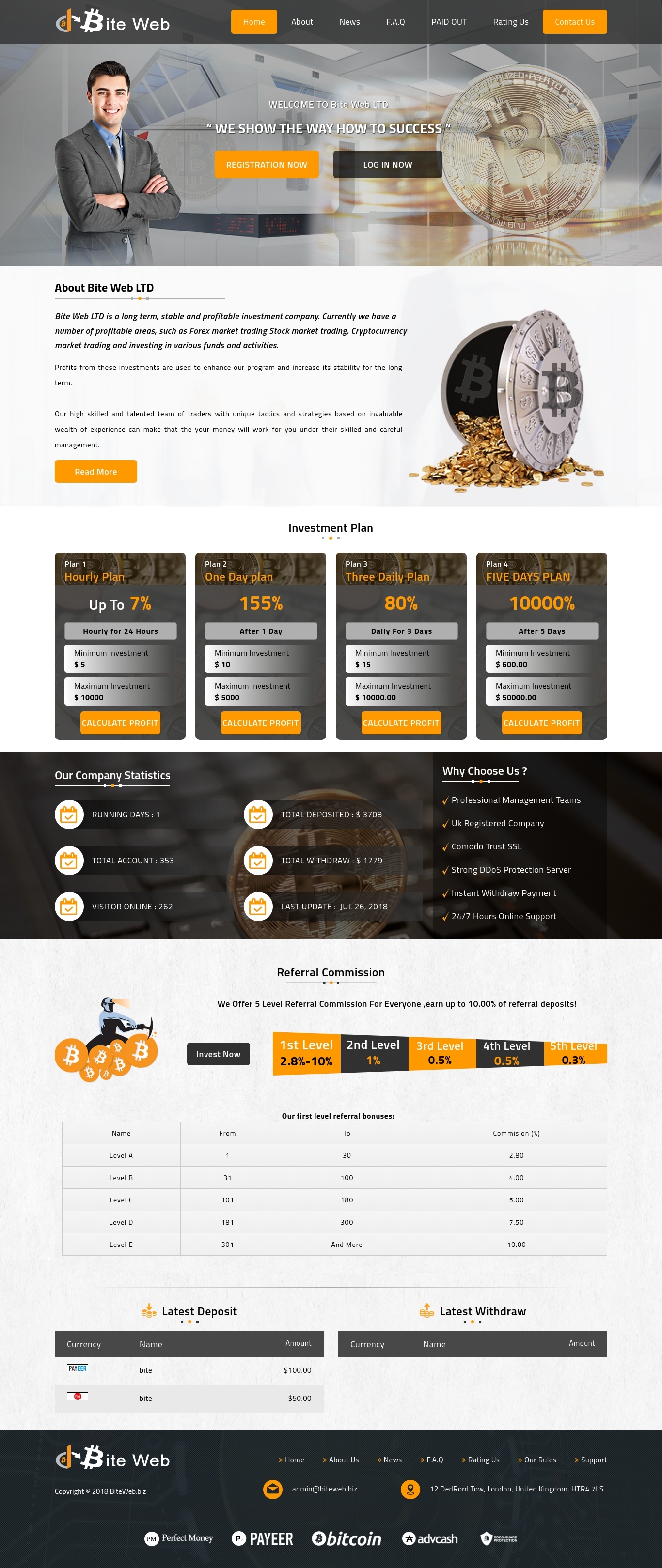 HYIP project Bite Web LTD