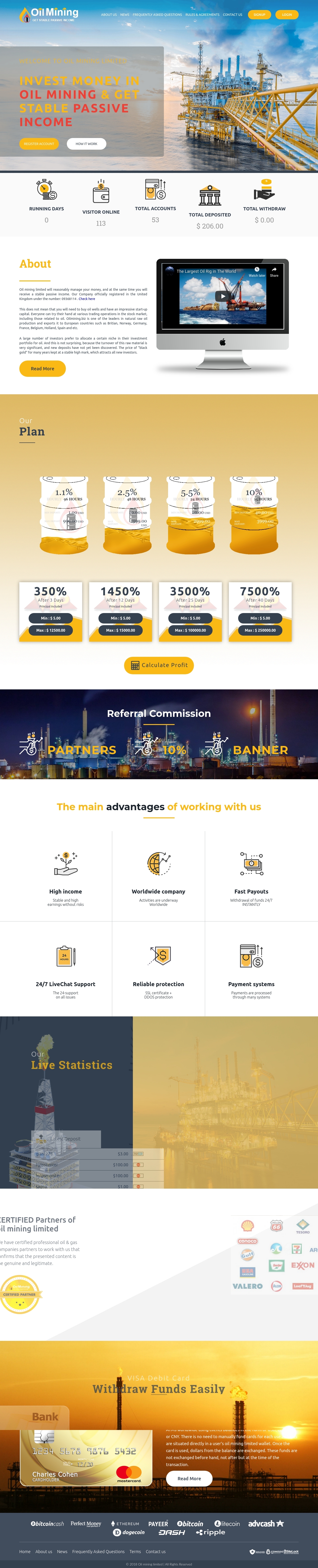 HYIP game Oilmining