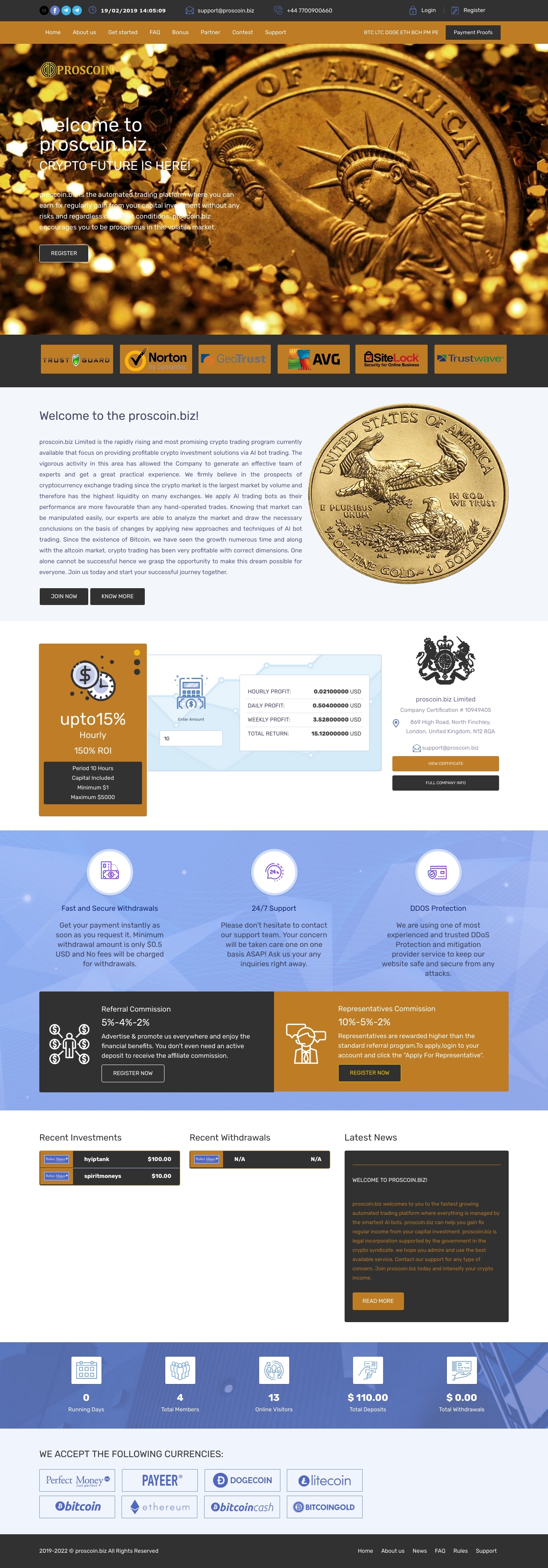 HYIP project Proscoin