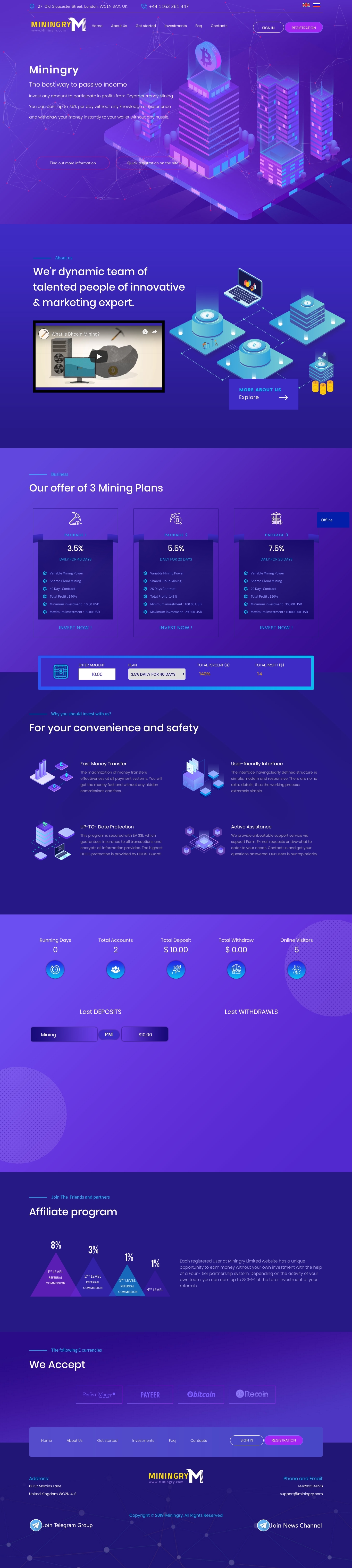 Gaming HYIP project Miningry