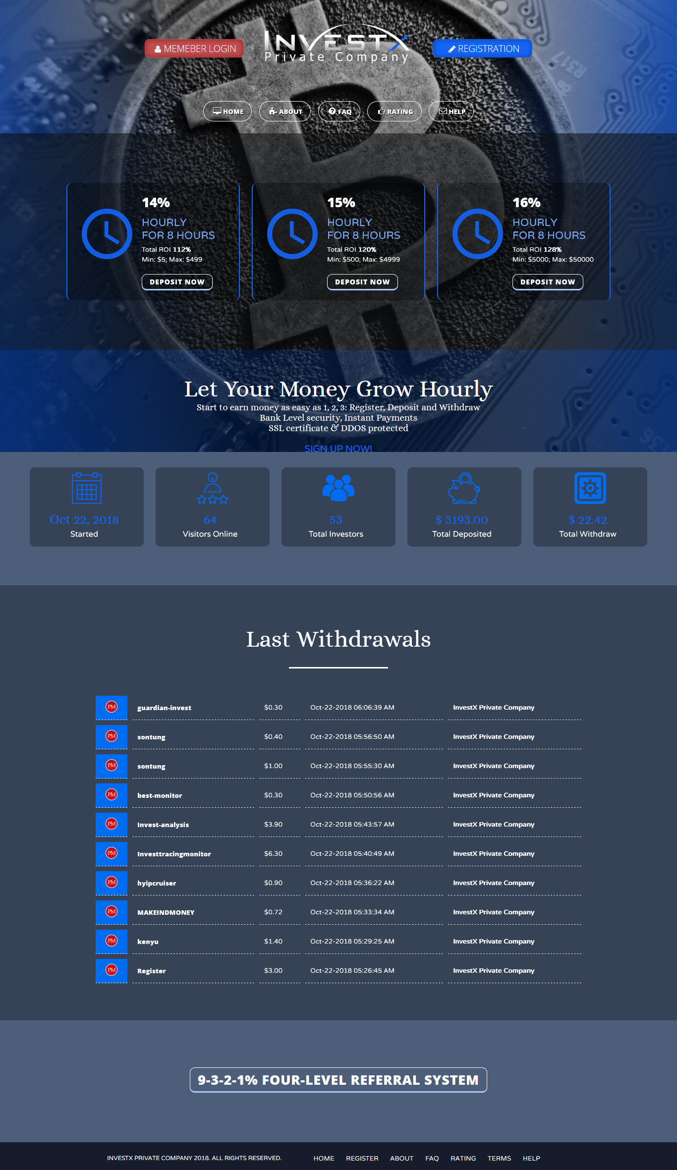 Investment project Investx