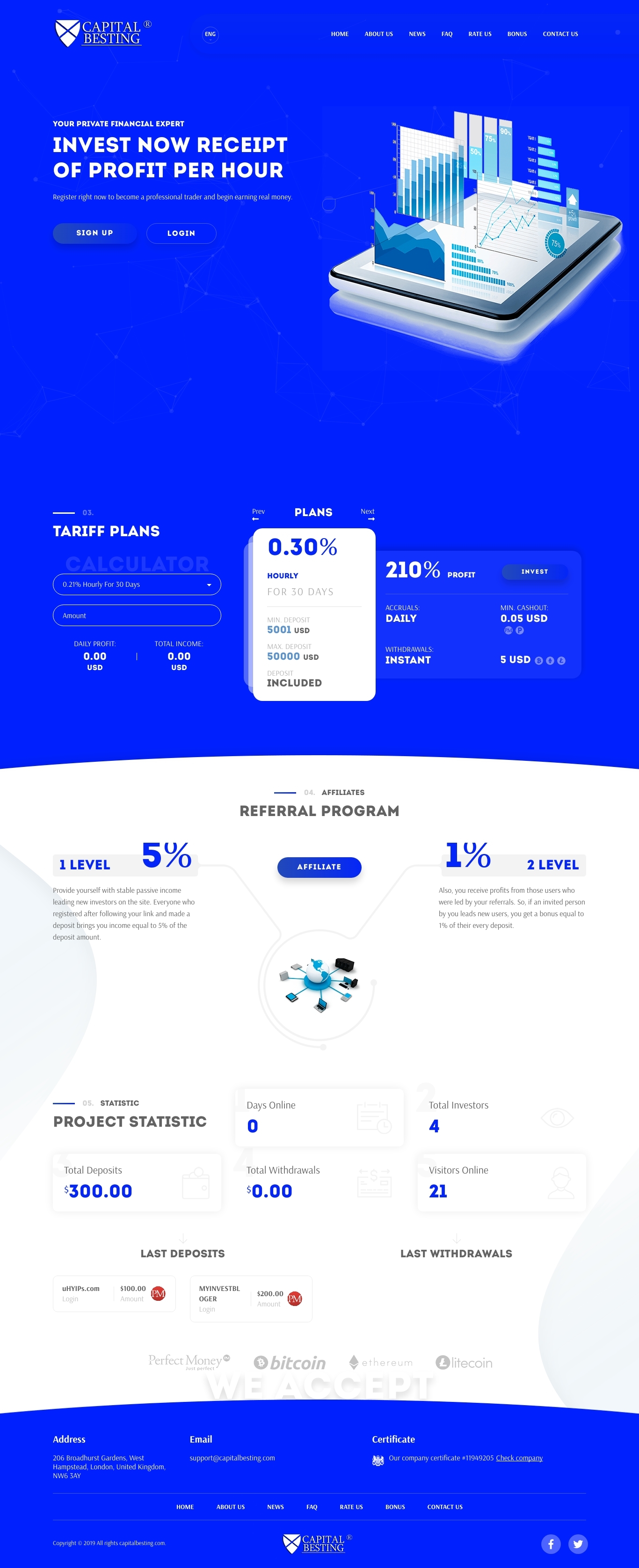 Investment project Capital Besting