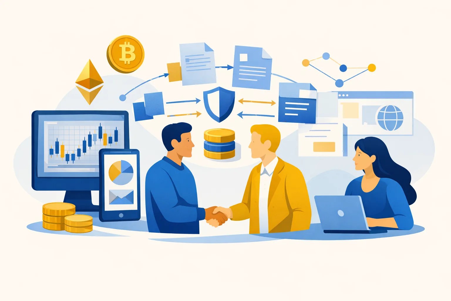 Compartilhamento de dados da corretora de cripto com parceiros