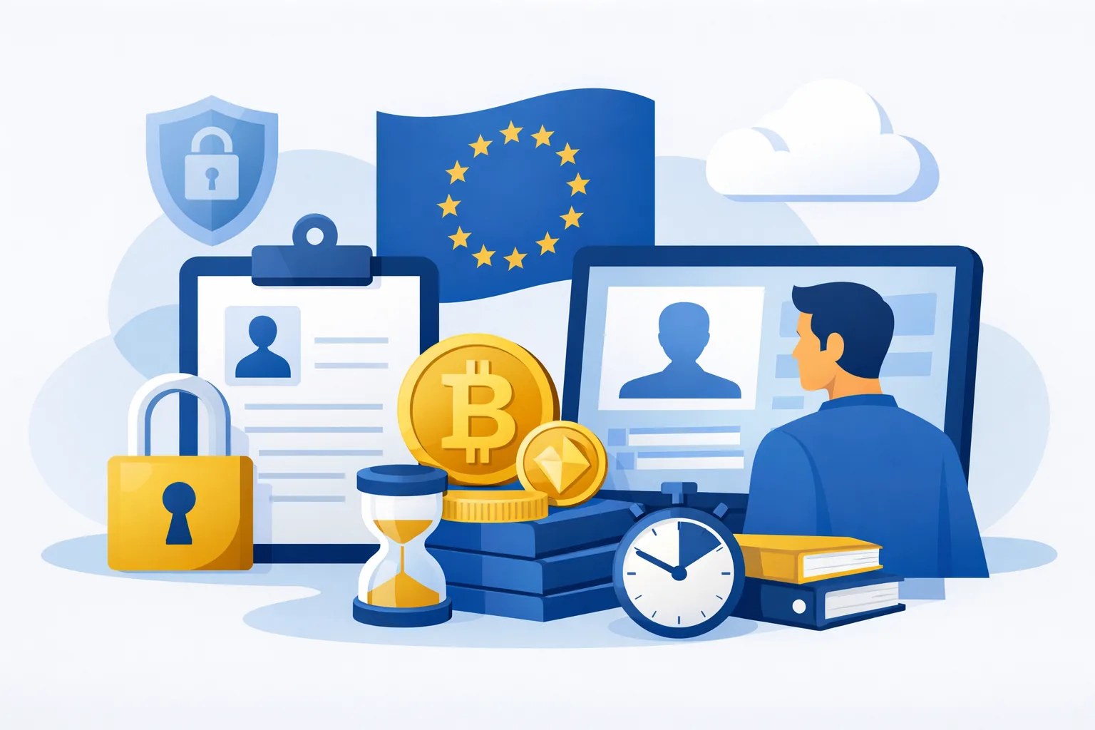 Regras de retenção de dados KYC em corretoras de cripto para usuários na União Europeia