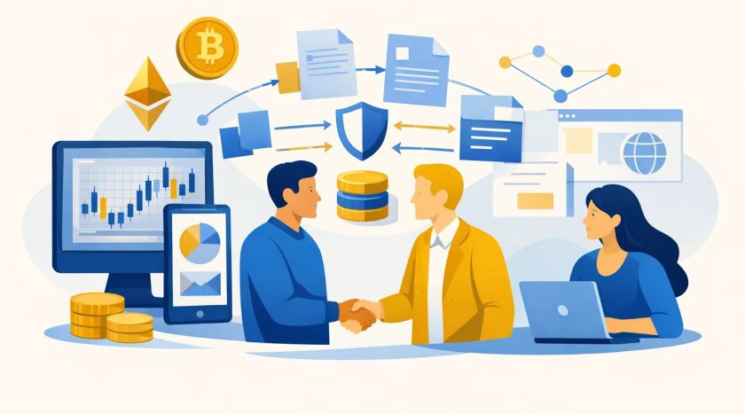 Compartilhamento de dados em corretoras de cripto